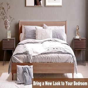 โต๊ะข้างเตียงไม้ 1 ลิ้นชัก สำหรับห้องนั่งเล่นและห้องนอน - Product Image 2