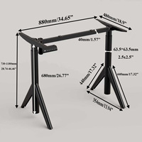 Bureau debout PRORIALS moderne et réglable en hauteur avec mémoire de position, construction ergonomique en métal pour le bureau et la maison