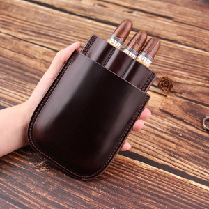 Estuche de cuero de alta calidad para cigarros con organizador integrado y cortador incorporado para coleccionistas y ejecutivos a bajo precio. - Product Image 4
