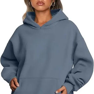 Service OEM de logo personnalisé – Ensemble de sweats à capuche oversize pour hommes, respirant, 100 % polyester et coton, motif uni, pour le jogging - Product Image 1