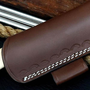High Quality <b>Leather</b> Knife Sheath Durable Handmade Fixed Blade Knife Sheath for Outdoor <b>Tools</b> <b>Leather</b> Knife Sheath - Product Image 5