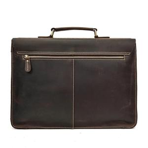 Bolso Mensajero para Portátil de Cuero Genuino, Resistente y Ecológico, Estilo Vintage, Bandolera, Maletín, para Viajes de Negocios, Portátil, LLB-0350 - Product Image 3