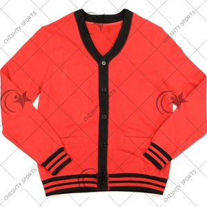 Cárdigan universitario de alta calidad, cárdigan tejido, suéteres Unisex con botones, cuello en V, cárdigan de punto de manga larga - Product Image 1