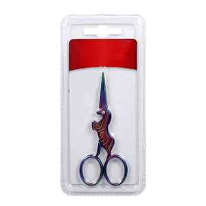 Customized Top Quality Hours Design Multi Titanium Coated Embroidery Cuticle Scissors Fancy Embroidery Scissors - Product Image 5