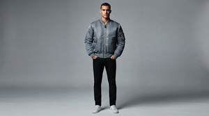 Chaqueta Bomber Ligera Estilo Aviador con Cierre Completo y Cuello Acanalado para Uso Casual, Productos de la Hermandad Greek Wear - Product Image 5