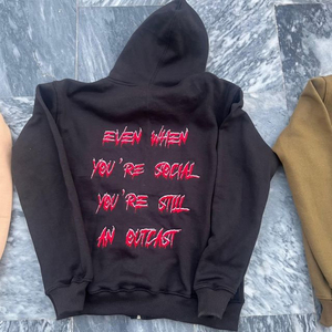 Sudaderas con Capucha de Algodón y Forro Polar para Hombre, Tallas Grandes, con Cierre y Bordado Personalizado, Diseño Ecológico con Bolsillo, Venta al Por Mayor, ODM OEM - Product Image 6