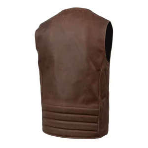 High Performance Racing Jersey Motorcycle Vest Men Genuine Leather Windproof Plus Size Protective Riding Vest 2026 Made Pakistan - Product Image 3