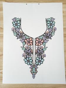 Custom Embroidered Round Organza Sequins <b>Sew</b>-<b>On</b> Neck <b>Patches</b> for Women Dresses Party Wear & Home Textiles - Product Image 3