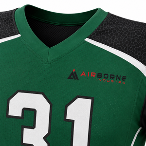 Ensemble d'uniformes de football américain personnalisés vert émeraude et charbon, maillot en mesh respirant, pantalon rembourré, vêtements de sport d'équipe - Product Image 6