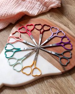 Ciseaux de broderie professionnels en acier inoxydable à poignée thermolaquée multicolore, lame à pointe arrondie pour cheveux, pour droitiers - Product Image 6