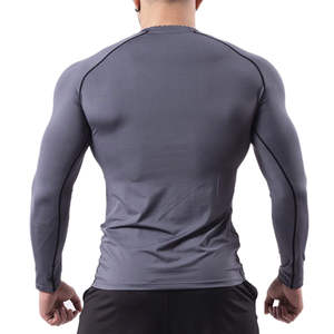Chemises de compression à bas prix pour hommes, manches longues, vêtements de sport, entraînement, gym, fitness, t-shirt - Product Image 6