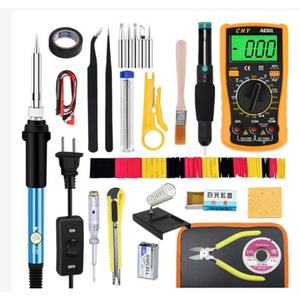 Kit de fer à <span class=keywords><strong>souder</strong></span> FYX, température réglable, 60W, multimètre numérique, outil de réparation électronique professionnel, ensemble d'outils de soudage portable - Product Image 2