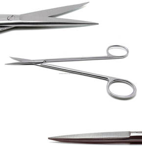 Ciseaux chirurgicaux de précision World Precision Kelly, droits, 180 mm, tranchants, argentés, certifiés CE, instruments chirurgicaux dentaires et ORL en acier inoxydable - Product Image 1