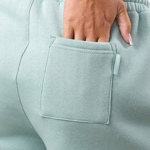 <b>White</b> Fleece High <b>Women</b> Regular Fit Gymwear <b>Shorts</b> Soft Touch Eco-Friendly Breathable Training Fitness Activewear Casual Sports - Product Image 4