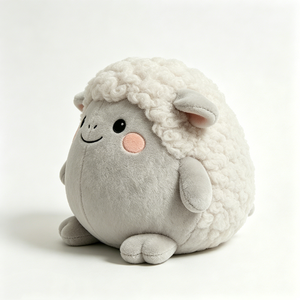 ตุ๊กตาแกะกลมน่ารักแบบกำหนดเองได้ |   ตุ๊กตาแกะขนนุ่มฟู |   ตุ๊กตาแกะสีเทานุ่มนิ่ม ของขวัญสำหรับเด็ก - Product Image 1