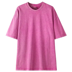 Camiseta de Hombre de Algodón 100% Lavado, Color Sólido, Ecológica, Personalizada, de Manga Corta, Cuello Redondo, Informal, Tejido No Tejido, de Secado Rápido, Venta al Por Mayor - Product Image 5