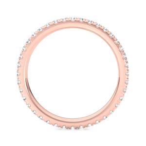 Impresionante anillo de oro rosa, oro blanco y oro amarillo con diamantes certificados IGI con claridad VVS VS, anillo de compromiso para mujer. - Product Image 4