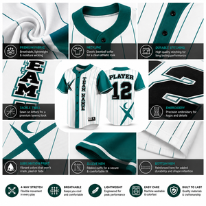 Custom Team Baseball Jerseys Breathable 100% <b>Polyester</b> Personalized Name and Number Unisex Adult <b>Shirts</b> - Product Image 3