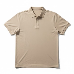 Camiseta de Manga Corta para Hombre, Color Beige, 100% Algodón, Corte Regular, Tejido de Punto, Color Sólido, Estilo Casual, Logotipo Frontal - Product Image 6