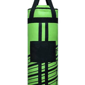 Sac de boxe d'entraînement en tissu Oxford vert avec rayures noires, durable, rempli de sable, pour adultes - Product Image 4