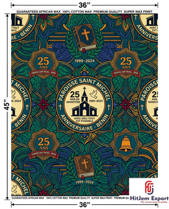 Customized African Wax Print Fabric Manufacturer Church Anniversary Convention Celebration Uniform Fundraising Textile Supplier - Product Image 4
