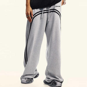 Pantalon thermique doublé polaire pour homme, nouveau modèle automne/hiver, décontracté, en laine peignée et épaissi, coupe droite, effet vieilli, vente en gros - Product Image 1