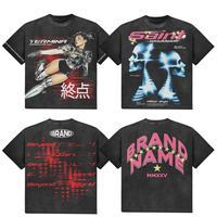T-shirts décontractés streetwear à épaules tombantes, coupe régulière, 100 % coton épais, anti-boulochage, avec logo personnalisé, les plus vendus
