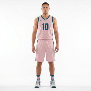 Conjunto de Uniforme de Baloncesto para Hombre, 100% Poliéster, Malla Elástica en Cuatro Direcciones, Estampado Sublimado, Camiseta Deportiva sin Mangas y Pantalones Cortos - Product Image 1