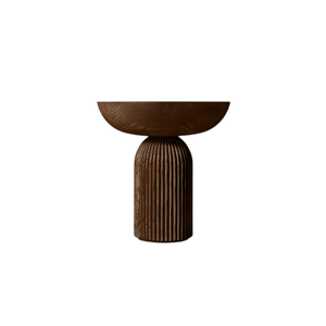 Mesa de Centro de Madera Natural con Base Cónica, Muebles Rústicos Hechos a Mano para Sala de Estar, Mesa Auxiliar Personalizada - Product Image 4