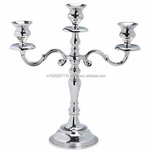 <b>Tall</b> arm aluminum candelabra for luxurious home entryway <b>table</b> centerpiece wedding banquet and festive decor - Product Image 6