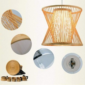โคมไฟระย้าหวายจากไม้ไผ่สำหรับตกแต่งบ้านและตกแต่งภายในทำด้วยมือ - Product Image 3