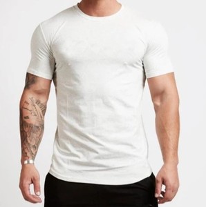 Camiseta de Manga Corta para Hombre, Diseño 2026, Cuello Redondo, 100% Algodón, Corte Ajustado, Color Liso, Tejido de Punto, Tinte Uniforme - Product Image 4