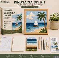 Kit DIY pour débutants Kinusaiga, kit de loisirs créatifs en tissu, projet DIY pour débutants, activité créative relaxante pour adultes, textile