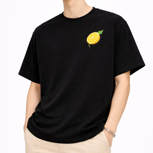 เสื้อยืดคอกลมแขนสั้นทรงโอเวอร์ไซส์ ยูนิเซ็กซ์ ผ้าฝ้าย 100% 220 กรัม ระบายอากาศได้ดี แห้งเร็ว ไม่เป็นขุย ใส่สบาย สไตล์สตรีทแวร์ - Product Image 1