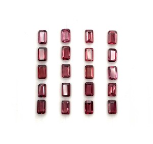 Gema suelta de granate natural de Mozambique, corte octogonal rojo facetado, granate de varios tamaños para la fabricación de joyas - Product Image 2