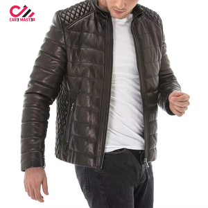 เสื้อแจ็คเก็ตหนังผ้าใบสำหรับผู้ชายสำหรับฤดูหนาว คอตั้งแบบซิป แต่งขนแกะ ระบายอากาศได้ดี ไซส์ใหญ่ ขายส่ง - Product Image 2