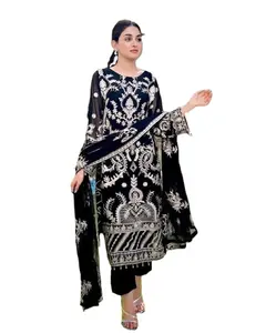 Mooie Hania Aamir Ouderwetse Islamitische Kleding Pakistani Klaar Om Shalwar Kameez Voor Vrouwen Te Dragen