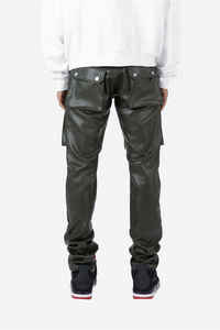 Pantalones de Cuero Apilados de Último Diseño a Bajo Precio, Pantalones de Cuero Apilados Personalizados de Longitud Completa para Hombre - Product Image 5