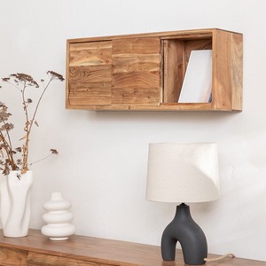 Vandana Flux Stellar acacia wood wall <b>shelf</b> - Product Image 2
