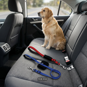 Correa de Seguridad Clásica Premium para Perros, de Nailon con Patrón a Cuadros, Ajustable, para Cinturón de Seguridad de Auto y Uso en Exteriores - Product Image 3