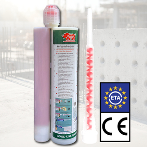 Résine époxy à injection en cartouche double composant GU-500SD certifiée pour l'ancrage dans le béton sec/humide et les fissures en construction - Product Image 1