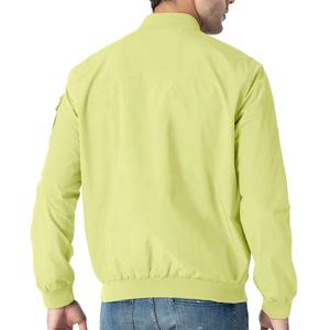 Blouson Bomber Vert Citron Personnalisé pour Homme – Col Montant, Fermeture Éclair, Coupe-Vent Décontracté 100% Polyester – Vêtement d'Hiver en Gros - Product Image 4