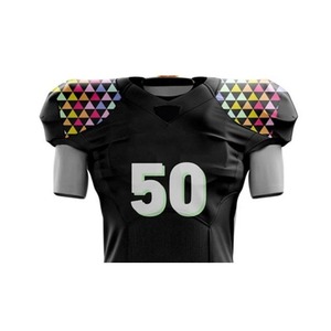 Maillots de football américain personnalisés pour hommes, style streetwear et sportswear, coupe ample, col en V, imprimé numérique sur polyester - Product Image 2