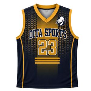 Conjunto de Pantalones Cortos y Camiseta de Baloncesto Transpirable en Negro y Amarillo, con Serigrafía, Ligero, Uniforme Deportivo Completo - Product Image 3