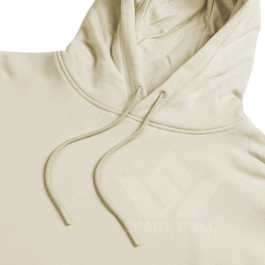 Sweat-shirt à capuche blanc pour homme SPARKWELL, en coton tricoté, coupe classique, streetwear décontracté avec poche avant - Product Image 5