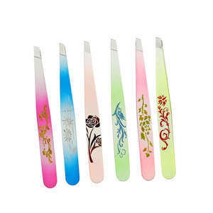 Pinzas para Cejas de Acero Inoxidable Reutilizables de Alta Calidad Profesional con Punta Inclinada ANAAIF - Product Image 1