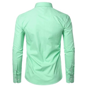 เสื้อเชิ้ตเดรสทรงเข้ารูปสำหรับผู้ชาย รุ่นพิเศษ ปี 2026 ปกคอปกตั้ง กระดุมที่ปลายแขน ผลิตจากผ้าฝ้าย 100% เป็นมิตรต่อสิ่งแวดล้อม เนื้อผ้านุ่ม ระบายอากาศได้ดี เหมาะสำหรับงานที่เป็นทางการ - Product Image 5