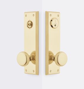 Poignée de porte double tendance en laiton brossé et acier inoxydable pour meubles et maison, personnalisable avec fonction passage et confidentialité - Product Image 4