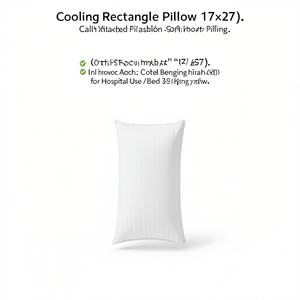 Oreiller rectangulaire rafraîchissant 17x27 pouces - Coussin de literie d'hôtel doux pour usage hospitalier - Product Image 3