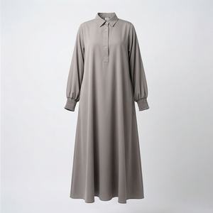 Abaya pour femmes musulmanes, robe islamique modeste longue jusqu'au sol, tissu polyester doux, idéale pour les fêtes, service OEM, vente en gros, dernière collection - Product Image 1